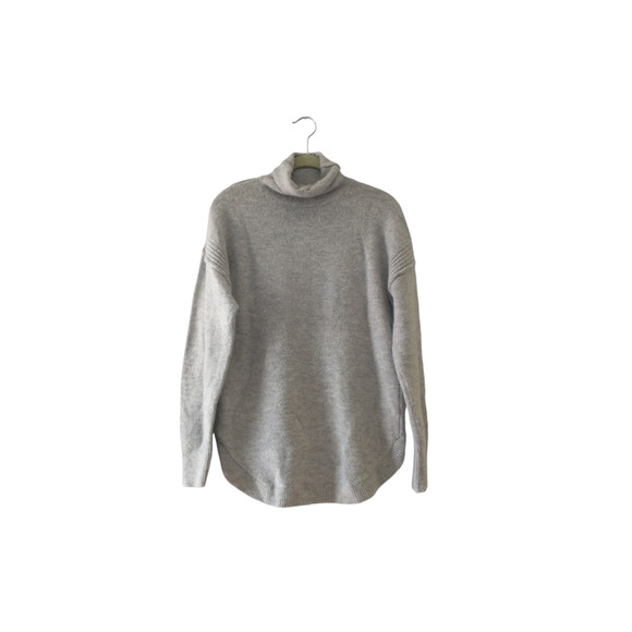 Gap Women's Medium Cowl Neck Grey Tunic Sweater Warm Cozy Cabincore Snuggles - Picture 7 of 9